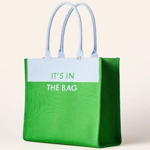 Kate Spade NY X Target Green & Blue Colorblock Knit Tote Bag